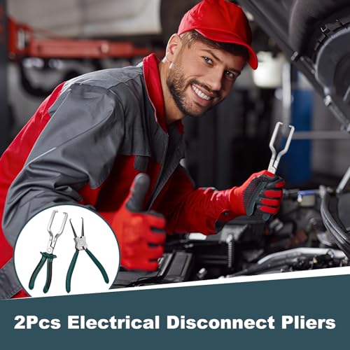 Aleric Electrical Disconnect Pliers - 2Pcs Fuel Line Disconnect Tool, Fuel Filter Caliper, Fuel Line Petrol Clip Pipe Pliers, Automotive Electrical Connector Disconnect Fuel Feed Pipe Repair Tool