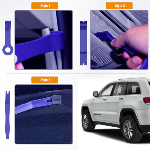 GOOACC 9PCS Auto Trim Removal Tool Kit No-Scratch Tool Kit for Car Audio Dash Window Molding Fastener Remover Tool Kit-Blue - color: Blue, size: 9PCS Trim Removal Tool