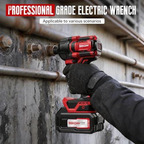 960N.m high Torque 1/2 Impact Wrench Set 2X 4.0Ah Battery | 20v Brushless cordless Electric Impact Driver 4 sleeve, outdoor Vehicle mounted Car tire Lug Nut removal tools