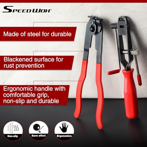 SPEEDWOX 32PCS CV Joint Boot Clamp Pliers Hose Band Cut-Off Pliers Car Banding Tool Kit With 20 Adjustable Stainless Steels Crimp Bands Ear Boot Tie Pliers Car Band Tool Kit For Most Cars - size: CV Joint Boot Clamp Pliers & Cut-Off Pliers