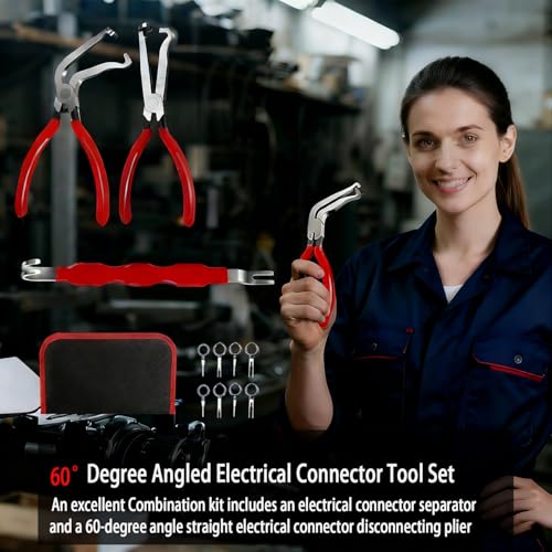 Electrical Disconnect Pliers Set – Automotive Terminal Removal Tool Kit for Cars, Fuel Line Disconnect Tool-Quick-Release Car Truck Repair (2PCS) - color: 2pcs