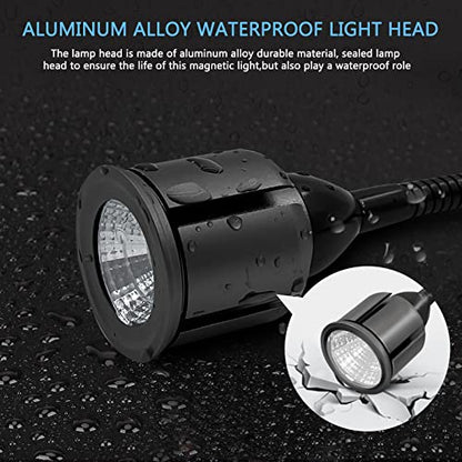Magnetic LED Work Light with Flexible Gooseneck and Magnetic Base, Magnetic LED Lamp 750 Lumen for Workshop, Lathe, Sewing Machine, Grill Lighting