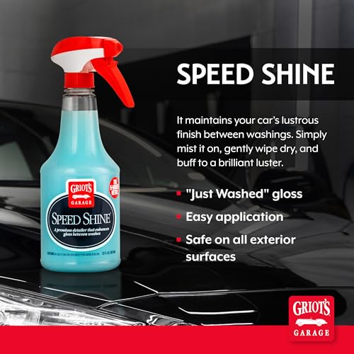Griot's Garage Speed Shine for Car Detailing, Quick Detailer for All Exterior Surfaces, Trim and Wheels, Provides a Glossy Finish, 10950, 22 oz - size: 22 Fl Oz (Pack of 1)