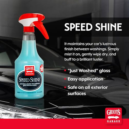 Griot's Garage Speed Shine for Car Detailing, Quick Detailer for All Exterior Surfaces, Trim and Wheels, Provides a Glossy Finish, 10950, 22 oz - size: 22 Fl Oz (Pack of 1)