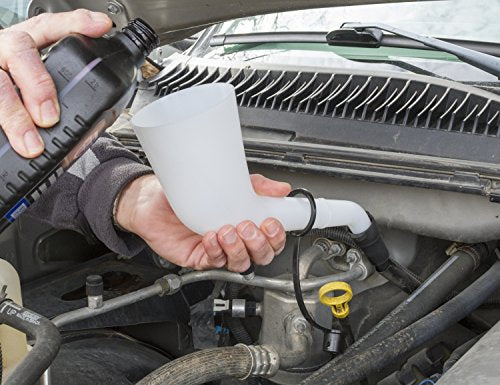 Lisle 18232 Offset Funnel with Cap & Lid Black - style: Offset Funnel with Cap & Lid