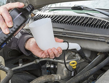 Lisle 18232 Offset Funnel with Cap & Lid Black - style: Offset Funnel with Cap & Lid