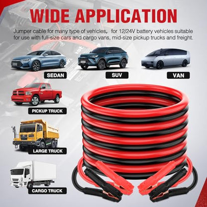 Nilight Jumper Cables for Car Battery 1 Gauge 30 FT Booster Cable Heavy Duty 900 A CCA with Carrying Bag Jump Start Emergency Kit Pickup Truck RV Vans SUV - size: 1 Guage 30 FT