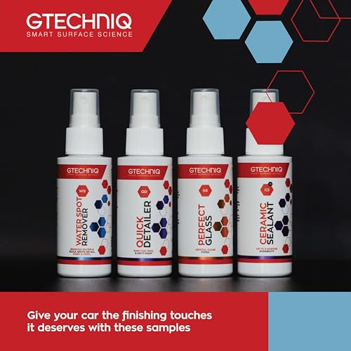 Gtechniq Smart Sample Car Care Kit (10-Piece) 1.69 fl oz Bottles | Gift Set with Shampoo, Detailer, All-Purpose Cleaner, Glass Polish, Water Spot Remover & More in Presentation Gift Box