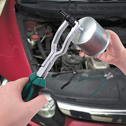 Glarks Fuel Line Pliers Set, 9 Inch Fuel Filter Caliper Hose Pipe Clamp Clip and 80 Degree Disconnect Pliers Set for Car Maintenance