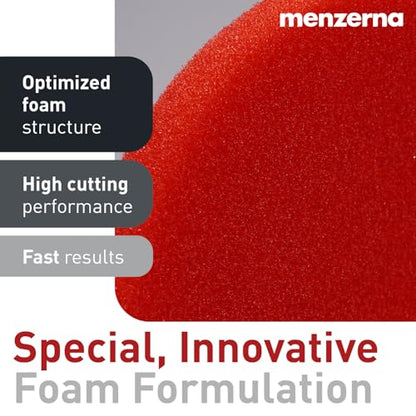 MENZERNA 6 Inch Polishing Pad Heavy Cut for Scratch Repair I Body Repair and Detailing Pads with Safety Edge & Velcro Attachment I Washable & Long Lasting I Thin Pad with Hole for Anti Heat Build-Up - color: Heavy Cut Pad