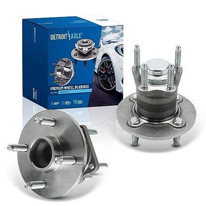 Detroit Axle - 2 Rear Wheel Bearing Hubs for Chevrolet Cobalt Saturn Ion Pontiac G5 Pursuit [4 Lug Non ABS], Wheel Bearing and Hubs Assembly Replacement - style: 512248 x2/Pair