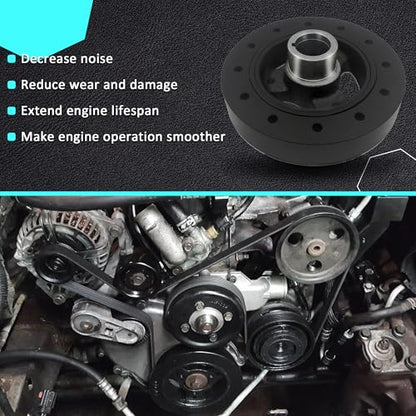 594-012 PartsFlow Harmonic Balancer Crankshaft Pulley Compatible with Chevrolet Biscayne Blazer C10 C20 C30 Pickup G10 G20 G30 Impala For GMC C15 C1500 K25 K2500 Suburban For Pontiac Firebird