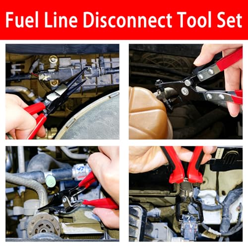 12PCS Auto Fuel Line Disconnect Tool & Electrical Disconnect Pliers Set, Trim Removal Tool & Automotive Electrical Terminal Connector Separator Removal Tool Kit, Automotive Repair Tool Kit
