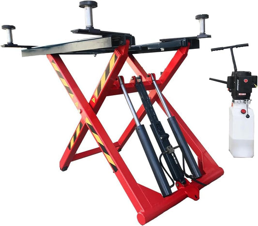 AK-X66 6000LBS Car Lift Portable Mid Rise Scissor Lift Auto Lift 48" Lifting Height