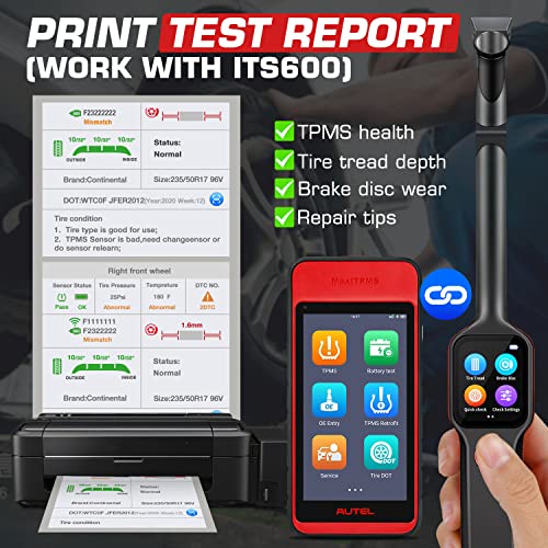 Autel Tire Brake Examiner MaxiTPMS TBE200(E): 2026 L~aser Tire Tread Depth & Brake Disc Wear Tester, 1.65” AMOLED Touchscreen, Upgrade of TBE100, Scan DOT, Dual Camera, Repair Tips Work w/ ITS600(PRO)