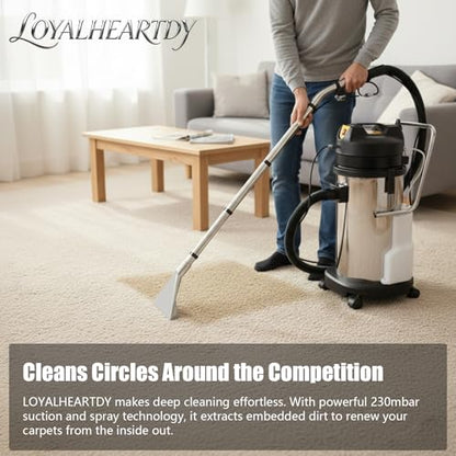 40L/11Gal Commercial Carpet Cleaner Machine, 6-in-1 with Dual Motors | Professional Heavy-Duty Floor Cleaner for Home & Commercial, Upholstery & Hard Floor (2-Parcel Ship)