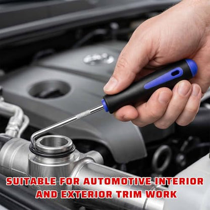 13PCS Precision Pick and Hook Tool Set, Magnetic Telescoping Tool w/Clip Pliers Fastener Remover Gasket Scraper, Rivets Puller Pick Tools w/Storage Bag for Automotive Repair (Blue) - color: Blue