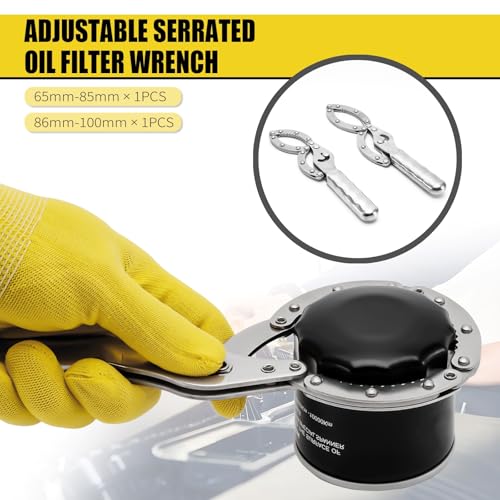 31PCS Oil Filter Wrench Set, Stainless Steel Oil Filter Cap Socket, 1/2" Drive 27mm 32mm 36mm 64mm-101mm Oil Filter Removal Tool, Compatible with VW, Ford, Honda, Toyota, Nissan, Audi, BMW, etc