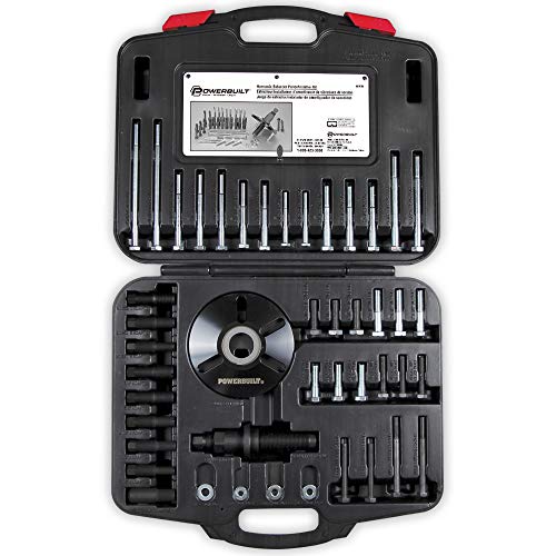 Powerbuilt Harmonic Balancer Puller Set, Remove and Install, Balancers on Car Vehicles and Light Trucks, Thread Adapters - 648994 - style: 46 Piece