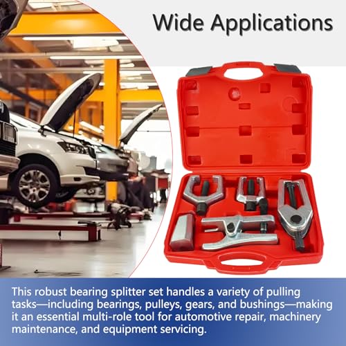 5-Piece Professional Front End Service Tool Kit | Pitman Arm Puller, Ball Joint Separator & Tie Rod Remover for Precision Auto Repair
