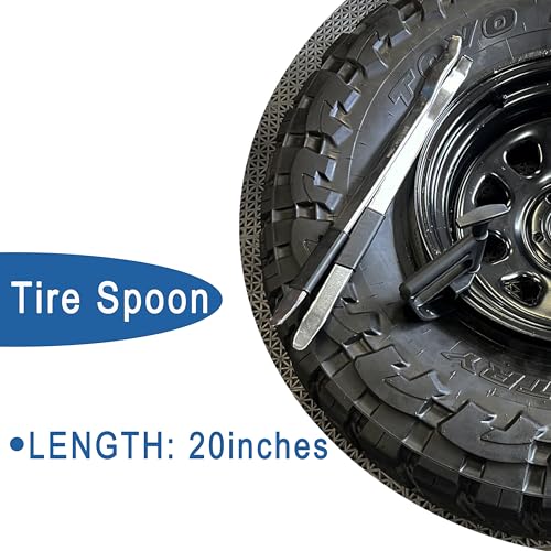 20" Tire Spoon for Trucks, Cars, Bikecycles, Motorcycles, Scooters, Tire Changing Tool Lever Pry Bar Bead Lifting Tool, Tire Mount and Demount Tool with Rubber Handle, Machine Tire Spoon
