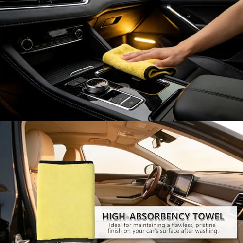 8PCS Car Wheel Brush kit,Wheel Cleaner Brush, Microfiber Cleaning Cloth,Soft Bristle Rim Brush,Tire Polishing Application Pad,Drying Towel.Tire Cleaning Brush Kit for Trucks, Cars, RVs - size: 8PCS