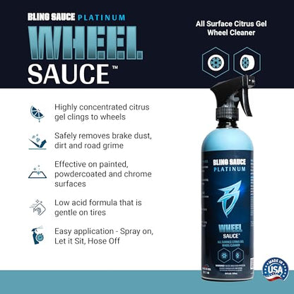Bling Sauce Essentials 5-Pack Automotive Cleaning & Detailing Kit | Interior and Exterior car care bundle with microfiber towels and sponge for quick showroom shine anywhere