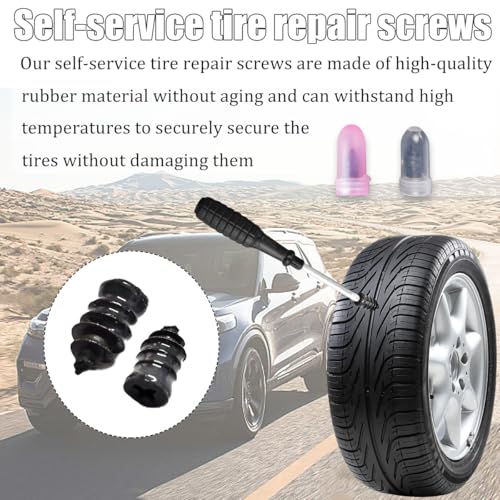 Tire Plugs Nails Screw in Tire Repair Screws Kit with Screwdriver 2 Size - size: 2 Size 60 Count