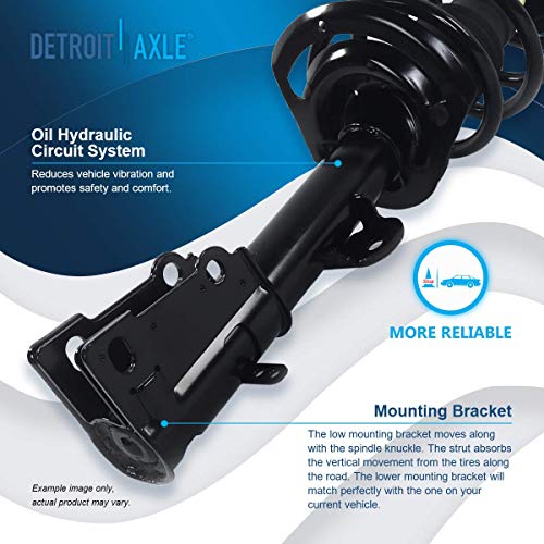 Detroit Axle - 6pc Struts Shocks Kit for 2008 2009 2010 Dodge Grand Caravan | Chrysler Town & Country, 2 Front Struts w/Coil Spring 2 Sway Bars 2 Rear Shock Absorbers Replacement - size: 10105-6/Shock Kit