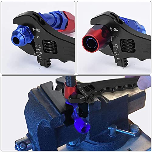 EVIL ENERGY AN Fitting Hose Wrench Adjustable 3AN-12AN Aluminum Black - color: Black, size: Adjustable 3AN-12AN