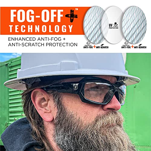 Ergodyne Skullerz Loki Convertible Anti Fog/Scratch Safety Spoggles Glasses-Includes Gasket and Strap to Convert to Goggle - color: Clear Lens