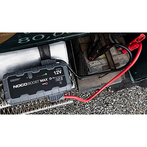 NOCO Boost Max GB250: 5250A UltraSafe Jump Starter – 12V Lithium Battery Booster Pack, Portable Jump Box, Power Bank & Jumper Cables - for 16L Gas and Diesel Engines