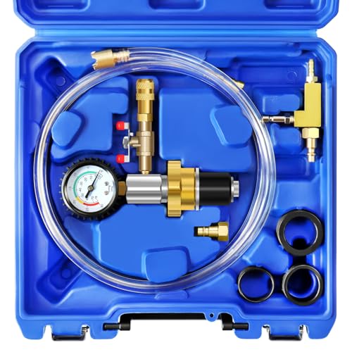 JIFETOR Universal Cooling System Vacuum Type Coolant Refill Tool Kit, Blue - color: Blue Case