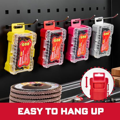 Geinxurn 32Pieces Impact Screwdriver Bits Set, S2 Steel Magnetic Phillips/Slotted/Square/Security Torx Muliti Insert Bits Tips Set with Impact Bit Holder and 1/4”Socket Adapter(Red Storage Box Case) - style: FQ032025-ARD