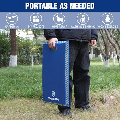 WORKPRO Extra Thick Kneeling Pad, Blue, 28 x 16 x 1.2in | Soft NBR Foam Knee Cushioning, Extra Large Foam Kneeler Mat, For Auto-Repair, Gardening, Workout Supplies - color: Blue