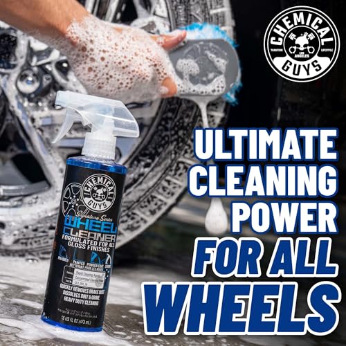 Chemical Guys, Signature Series Wheel Cleaner Spray for All Finishes, 16 oz | Fast-acting foaming spray clings to wheels to lift brake dust and road grime, safe on chrome and painted rims - size: 16 Fl Oz (Pack of 1)
