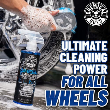 Chemical Guys, Signature Series Wheel Cleaner Spray for All Finishes, 16 oz | Fast-acting foaming spray clings to wheels to lift brake dust and road grime, safe on chrome and painted rims - size: 16 Fl Oz (Pack of 1)