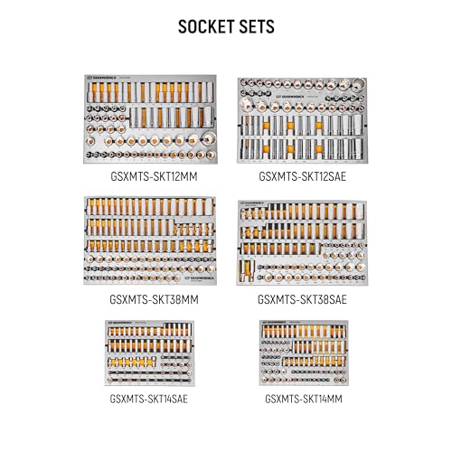GEARWRENCH 873 Piece Master Mechanics Tool Set in Premium Modular Foam Trays with GSX Mobile Tool Storage | MEGAMOD873 - style: 873 Piece