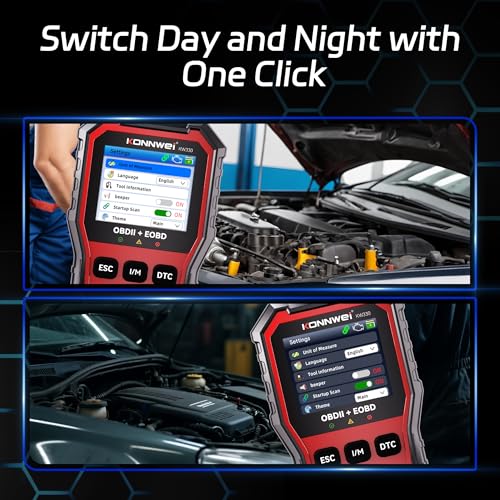 KONNWEI OBD2 Scanner Diagnostic Tool KW330, Check Engine Code Reader with Battery Voltage Test, Live Datastream, Freeze Frame, Car Scanner Diagnostic Tool for All OBDII Car Since 1996