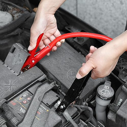 Justin Case Smart 16 Foot 6 Gauge Heavy-Duty Jumper Cables with Integrated Built-In Voltage Meter & 365 Days of Roadside Assistance - size: 16ft 6ga Smart
