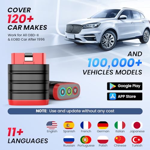 THINKCAR Thinkdiag Mini Bluetooth OBD2 Scanner Diagnostic Tool, OE Full-System Car Scanner for iOS & Android, Check Engine Light Fault Code Reader Scan Tool for Vehicles