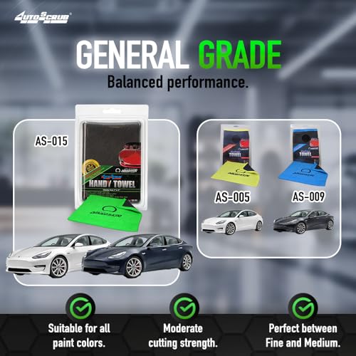 Nanoskin AUTOSCRUB Surface Prep Towel - General Grade 7" x 7" - Patented Clay Bar Replacement Tool to Remove Embedded Contaminants Before Wax & Coating |for Painted Surface, Glass, Plastic, Metal, etc - style: General Grade 7" x 7"