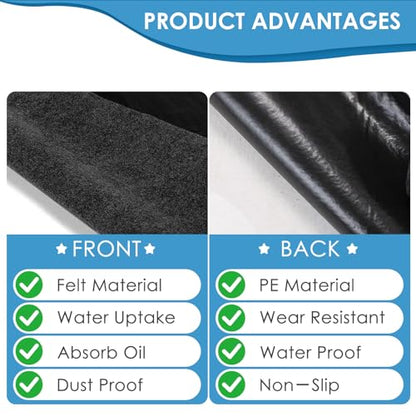 Garage Floor Protection Mat (8' x 8') Suitable for garages, it Prevents Slipping on the Bottom of Cars, Prevents Oil spillage, is Waterproof, Stain-Resistant, and Protects the Floor Surface. - size: 8' x 8'