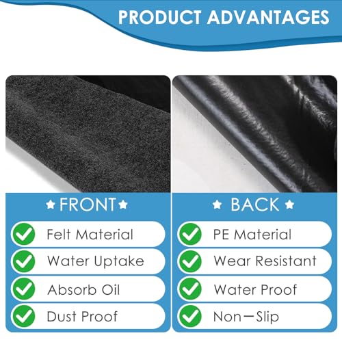 Garage Floor Protection Mat (6' x 8') Suitable for garages, it Prevents Slipping on the Bottom of Cars, Prevents Oil spillage, is Waterproof, Stain-Resistant, and Protects the Floor Surface. - size: 6' x 8'