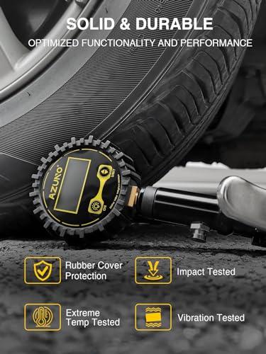 Digital Tire Inflator with Pressure Gauge, 200 PSI, Heavy Duty Air Compressor Accessories, Comes with a Portable Carrying Box - size: 200PSI with case