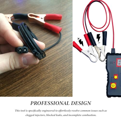 Car Fuel Injector Cleaner Tool Kit, Auto Gas Injector Nozzle DIY Cleaning Tool with Test Lead, 2 Size Fuel Injectors Nozzle Adapter Flush Cleaner for Car SUV Truck RV