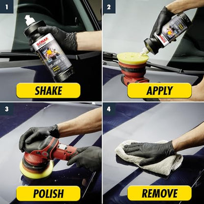 SONAX Cut & Finish Polish Compound | Removes P1500 Marks & Defects | 250ml - size: 250ml