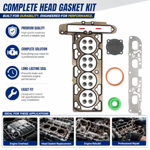 2.4L Timing Chain Kit Hesd gasket Set Fit For Buick Chevy GMC 2010-2017 | Fit For Buick LaCrosse Regal Verano Chevy Equinox Malibu Impala Orlando Captiva GMC Terrain 2010-2017 L4 24449448 12621505 - size: Timing Chain Kit wit Gasket Set for GM LAF 2.4L