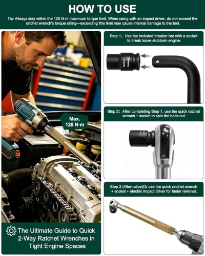 11 PCS 1/2" Offset Extension Wrench, Compatible with Electric Drills & Tight Spaces - color: 11pcs-12in-rw-set-gold