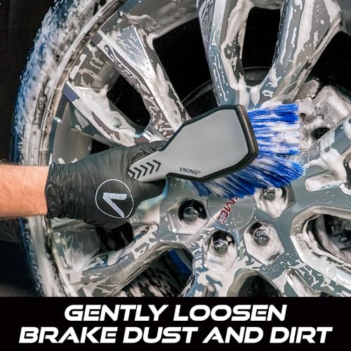 VIKING Essential Brush Bundle - Car Wash Cleaning Brushes for Wheels, Tires, Fender, Lug Nuts and Car Detailing